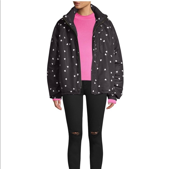 NWT OPENING CEREMONY Reversible Heart Print Puffer - Picture 2 of 14